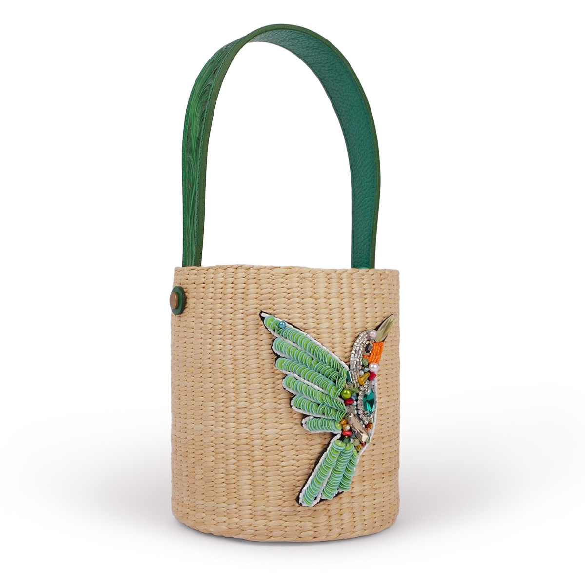 ハチドリ 缶型 カービングレザーハンドル - 画像 (2)