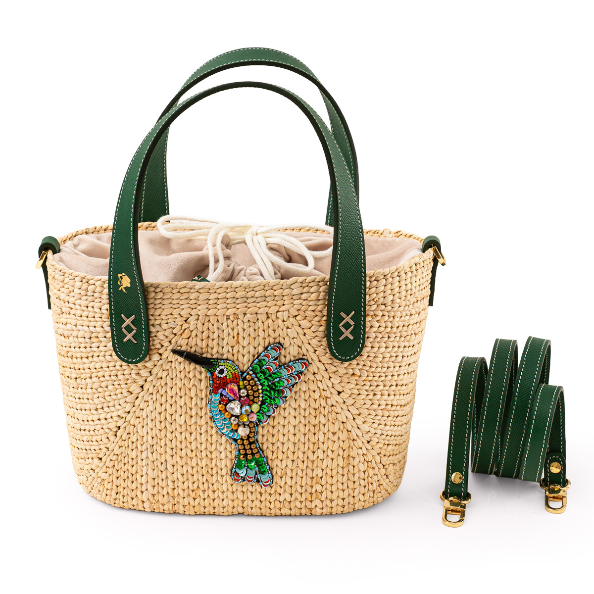 Hummingbird — Oval Shape with Premium Leather Handle - 画像 (5)