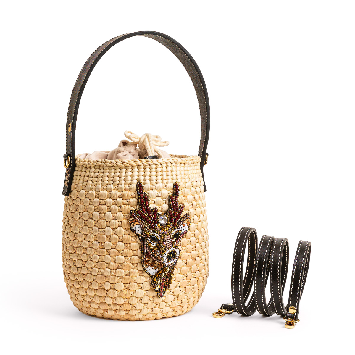 Elk — Cylinder Shape with Carved Leather Handle - 画像 (8)