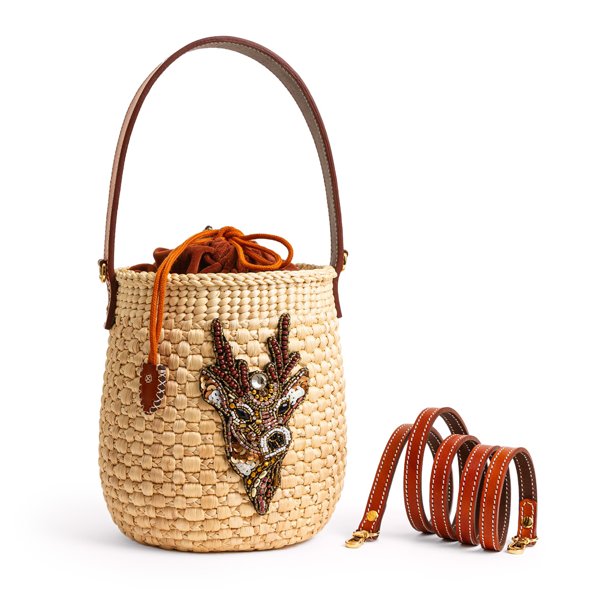 Elk — Cylinder Shape with Carved Leather Handle - 画像 (7)