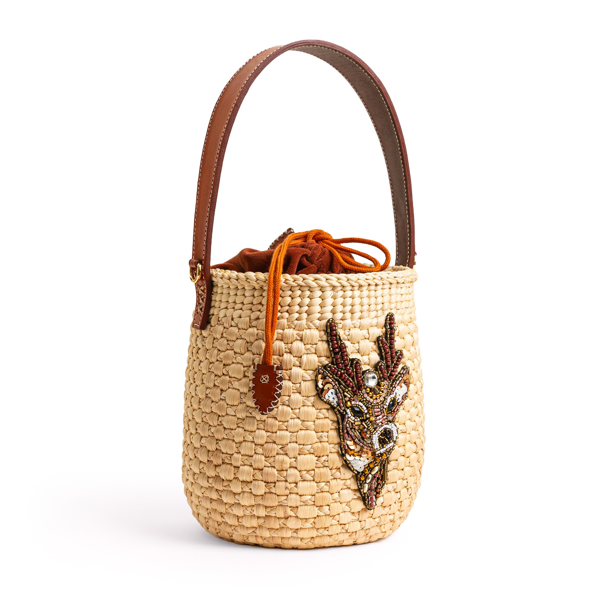 Elk — Cylinder Shape with Carved Leather Handle - 画像 (2)
